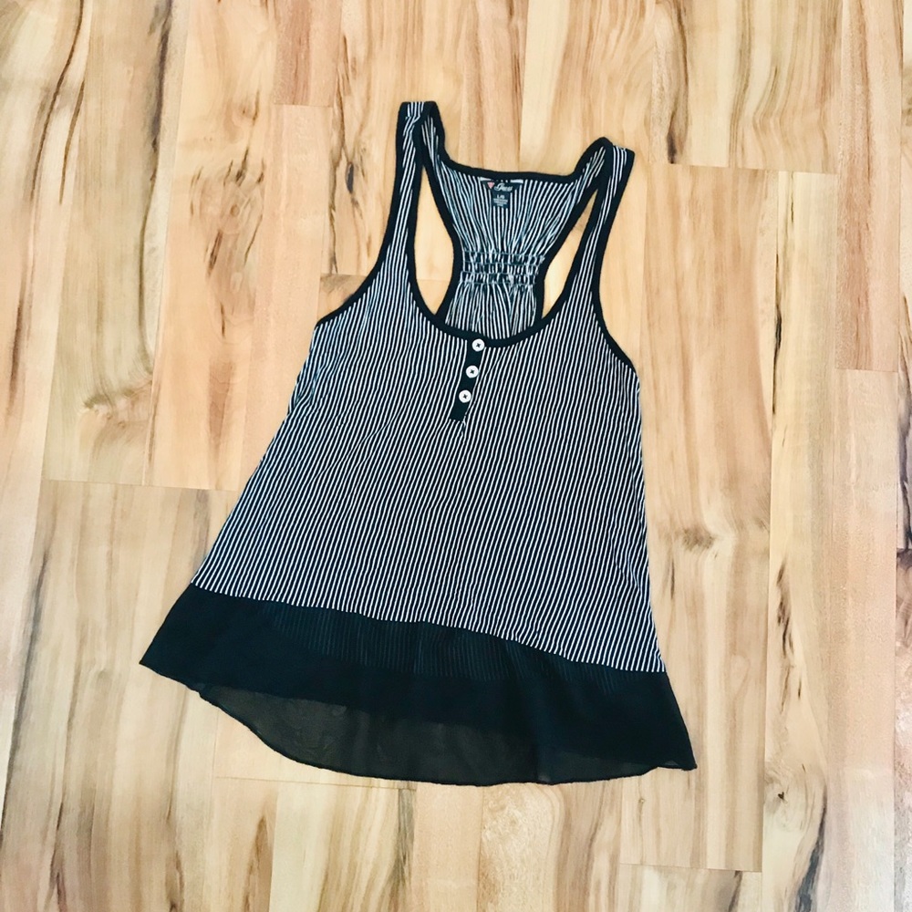 Black & White Guess Tank Top (Size Medium)